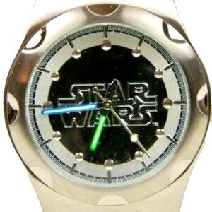 Disney Star Wars Watch! With sabers on dial! New! Retired! Unworn!